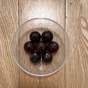 Beautiful brown glass beads - qty 7